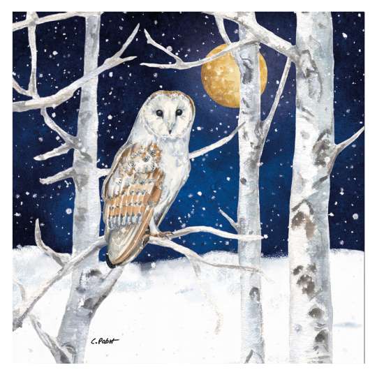 ppd - Winter Owl, Serviette, 33x33 cm