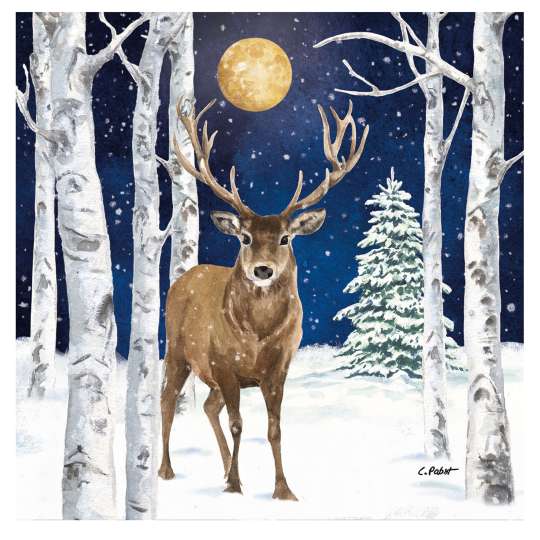 ppd - Winter Stag, Serviette, 33x33 cm