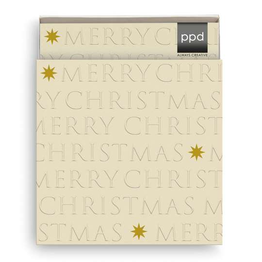 ppd - Christmas Letters, Serviettenbox, beige