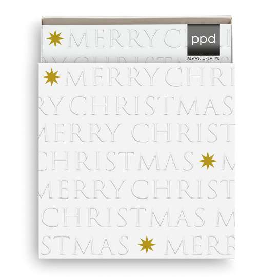 ppd - Christmas Letters, Serviettenbox, perle