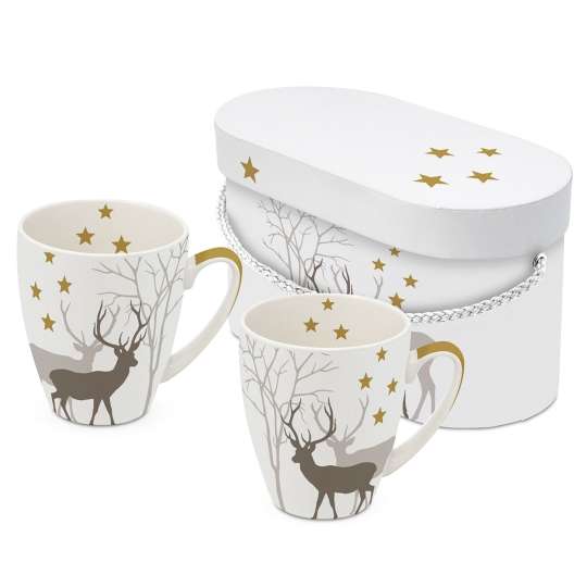 PPD Henkelbecher Set in Geschenkbox Winter Deers