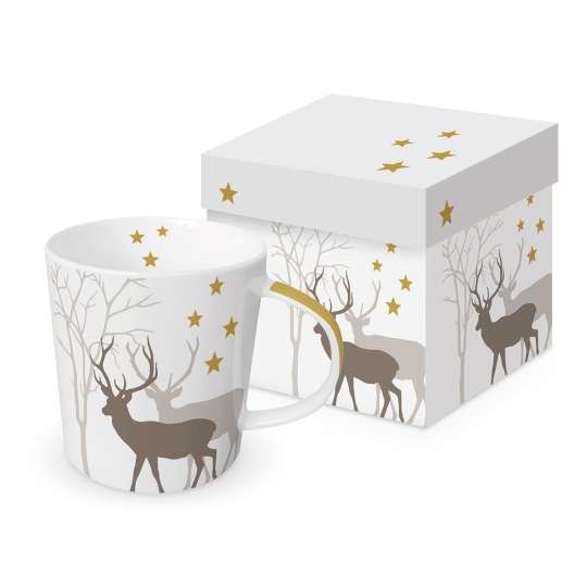 PPD Henkelbecher in Geschenkbox Winter Deers