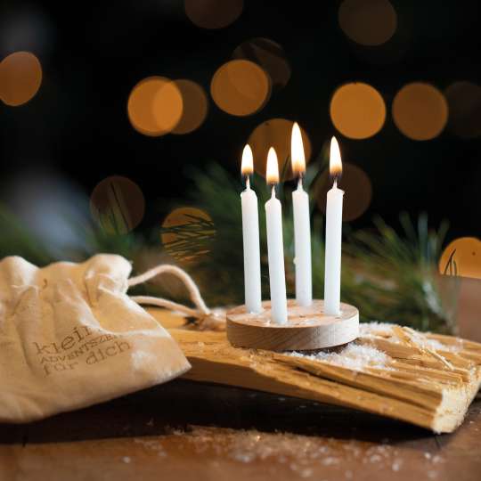 räder - Kleine Adventszeit - Set Säckchen, Kerzen und Adventskranz