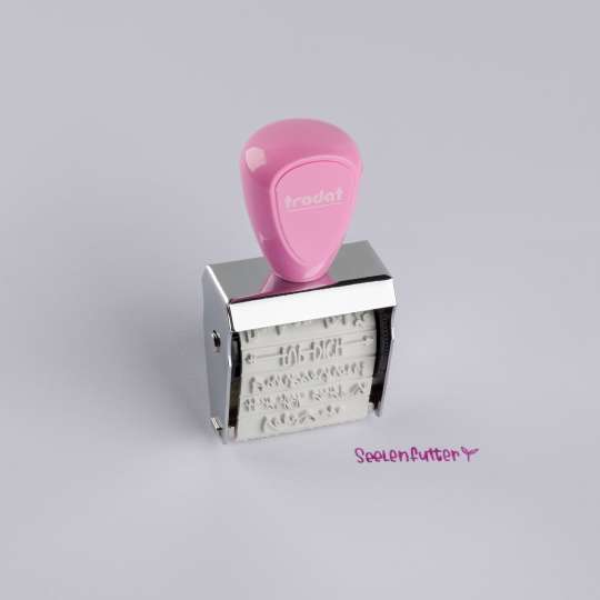 trodat - Creative Mini Stempel, Rosa - Nette Botschaft