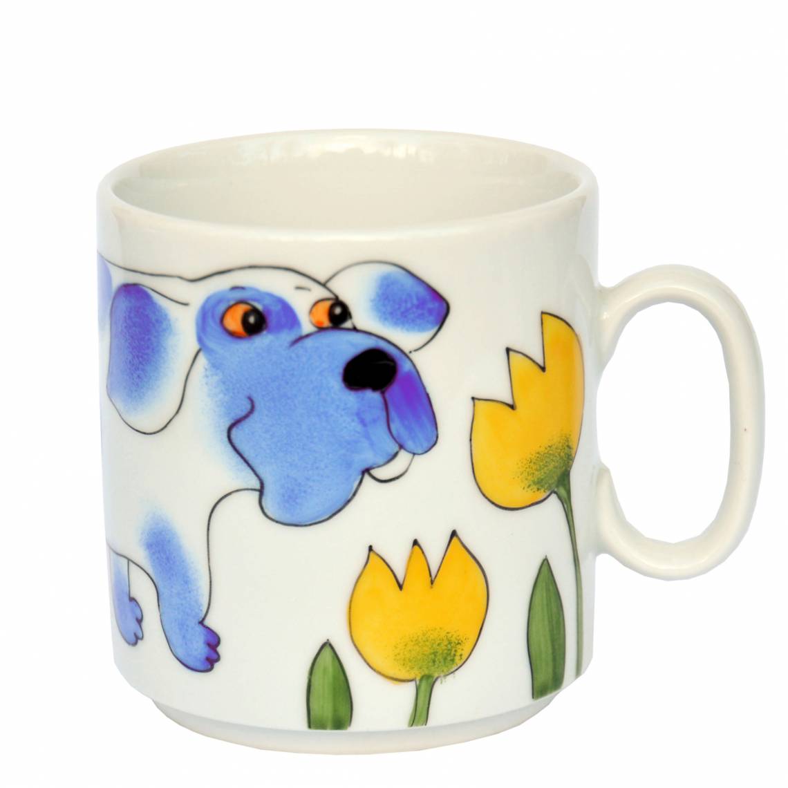 Schulz HOMEWEAR Helina Tilk Henkelbecher staplebar Hund mit Tulpe