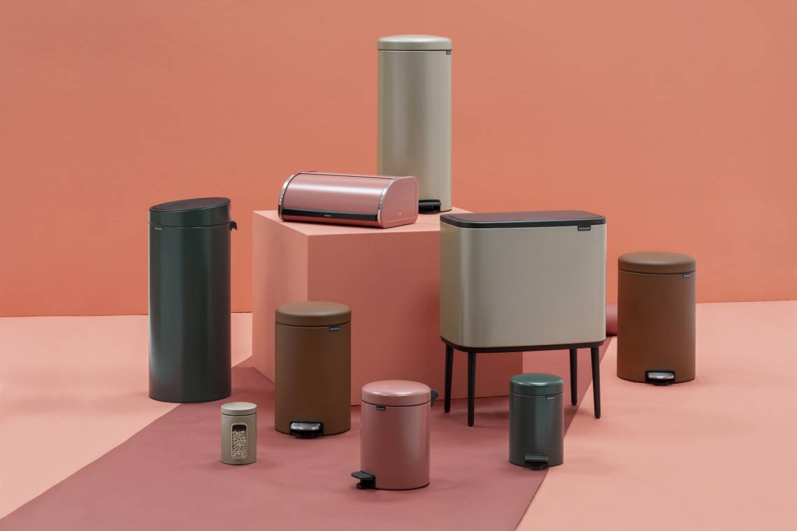 Brabantia - Glamouroese Muelleimer in 4 neuen Farben
