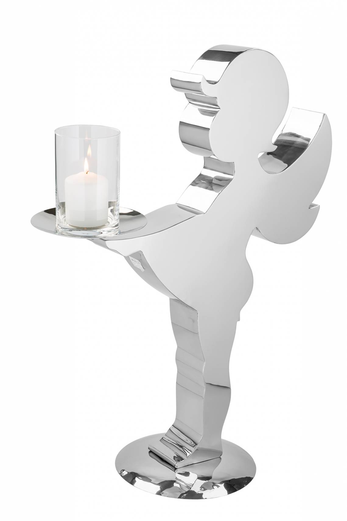 Dekofigur- HOLYWORKER Kerzenhalter, Edelstahl - TrendXPRESS geeignet für draußen 