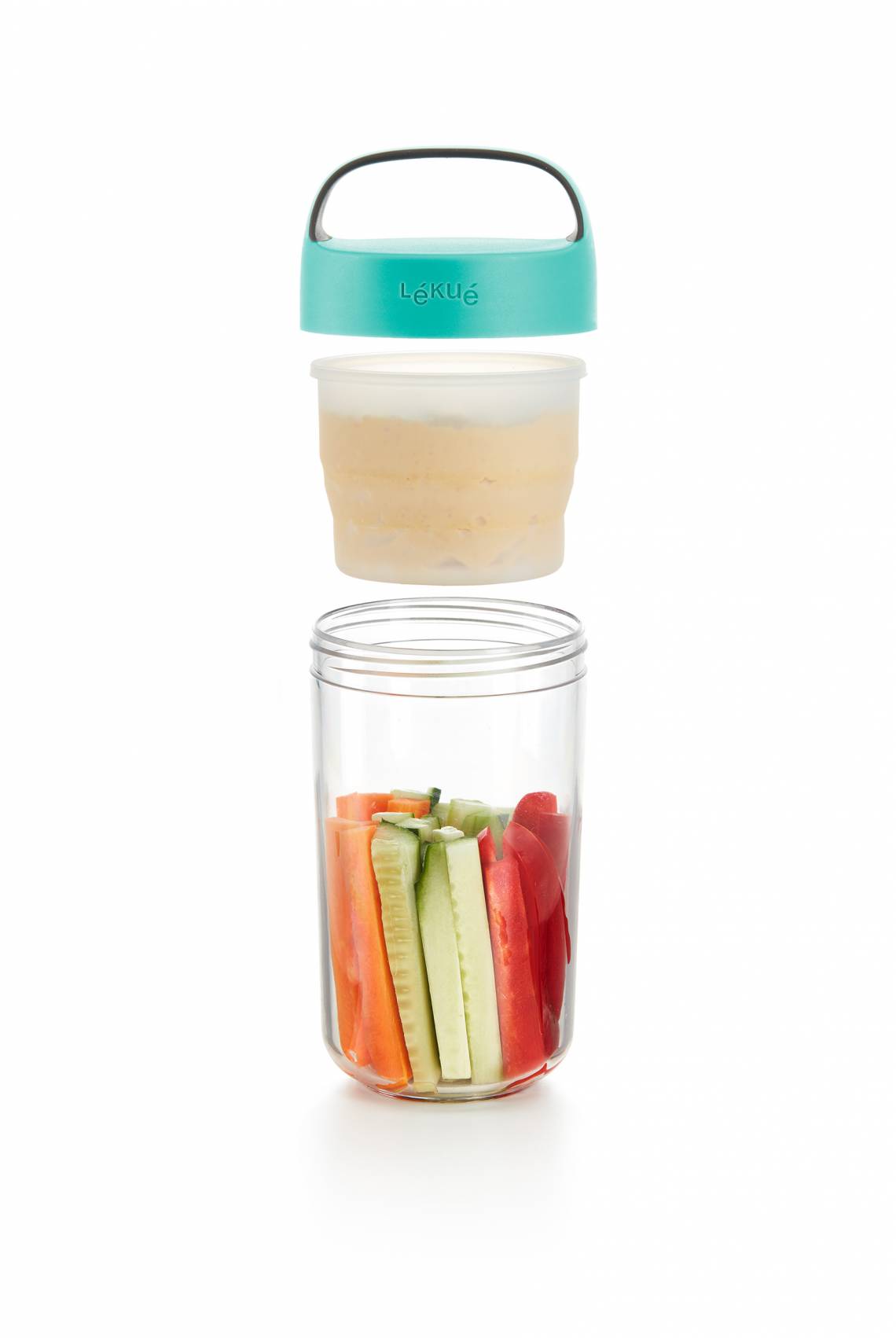lekue - Jar to go - Lunchbox für unterwegs - Einzelteile