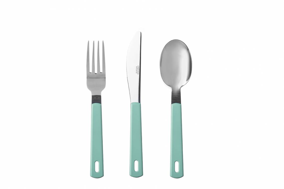 Mepal - Melamin Geschirrserie Bloom - Besteck Set 3-teilig - offen