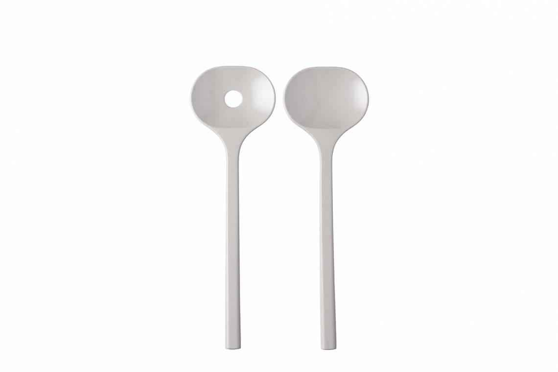 Mepal - Melamin Geschirrserie Bloom - Salatbesteck pebble white