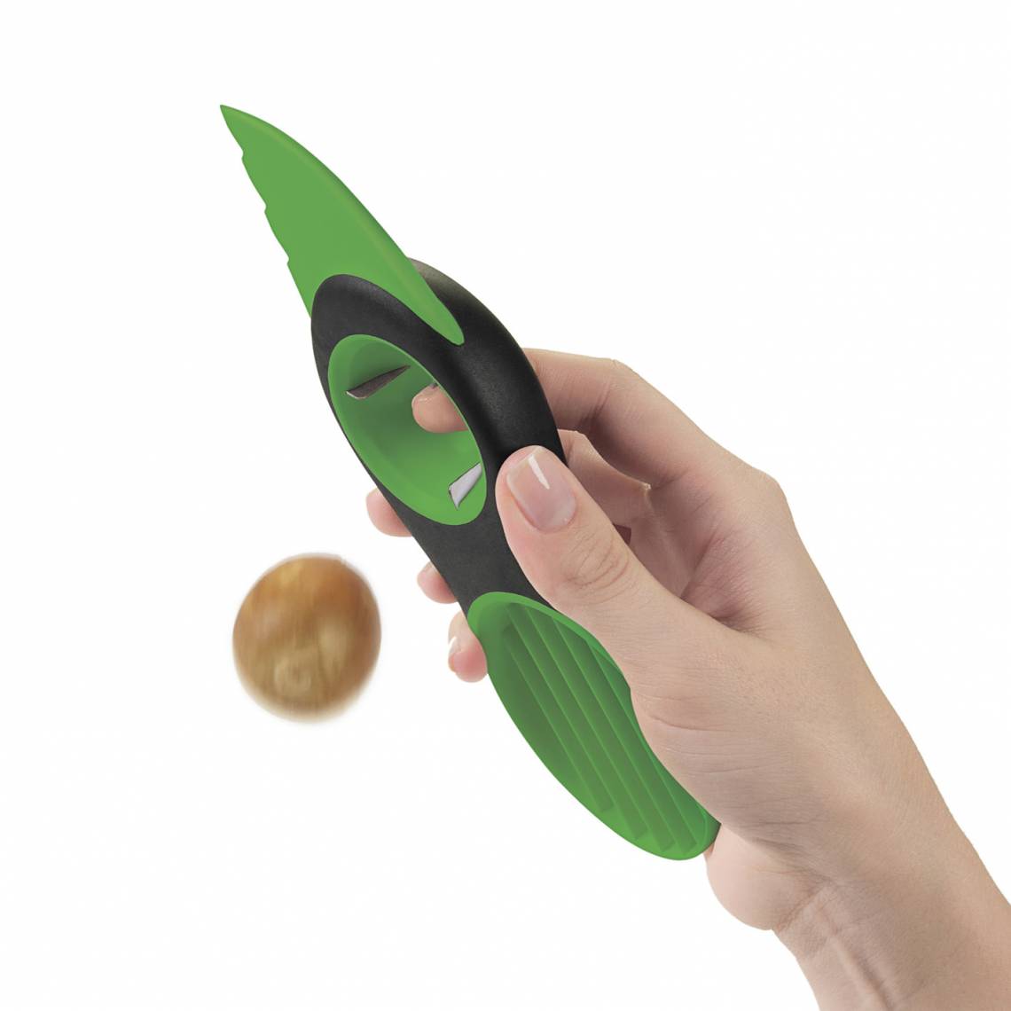 OXO 3-in1-Avocadoschneider grün Anwendung 3