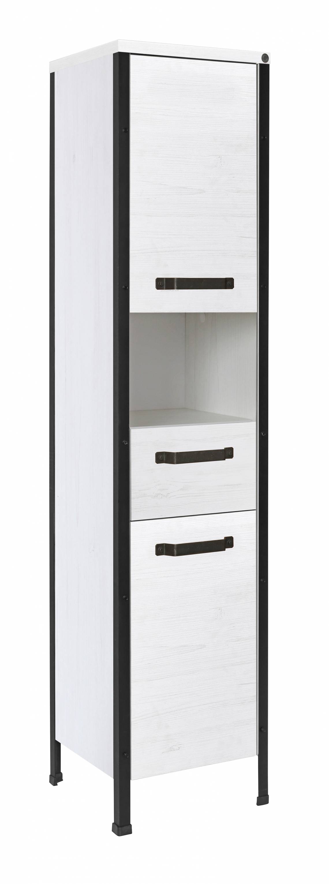 Tom Tailor SOHO White Pine Hochschrank mit Türen & Schublade