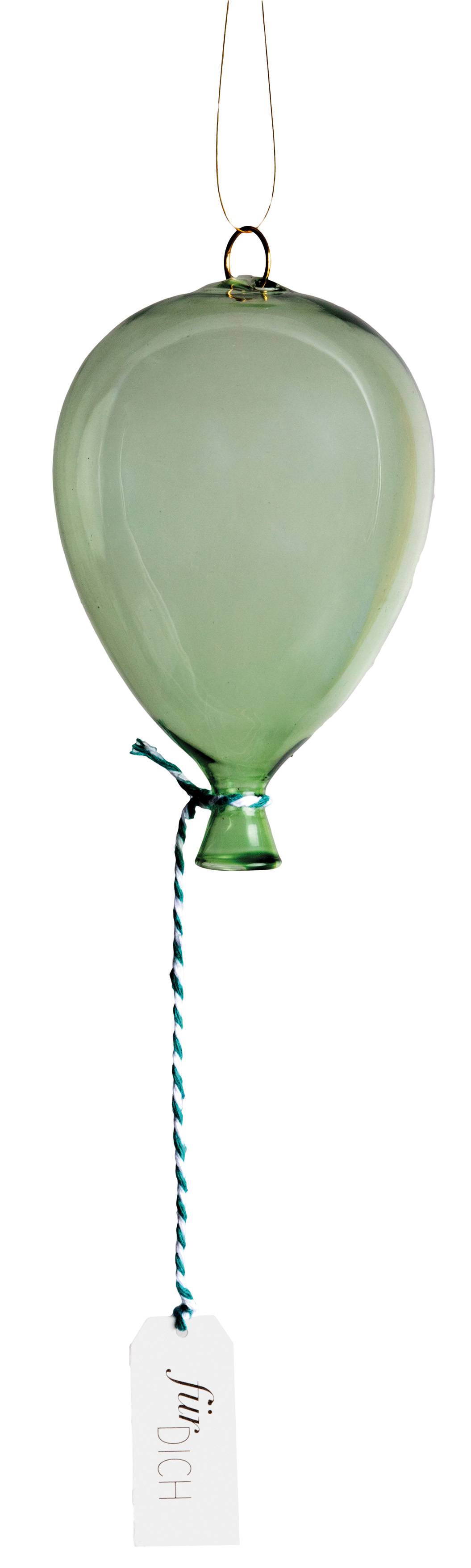Räder: Poesien auf Glas / Luftballon grün
