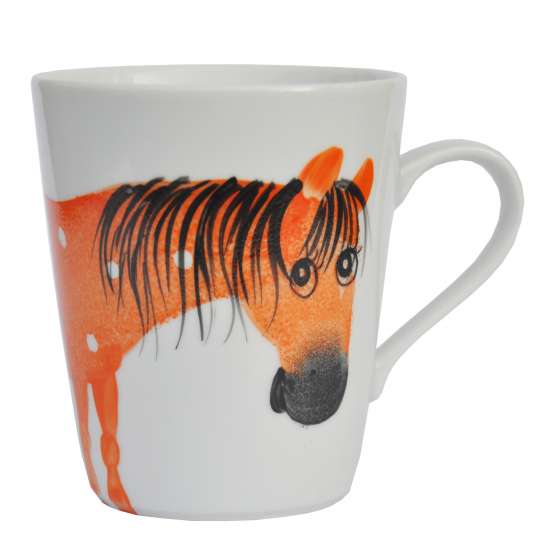 Schulz HOMEWEAR_Becher Pferd Oswald orange