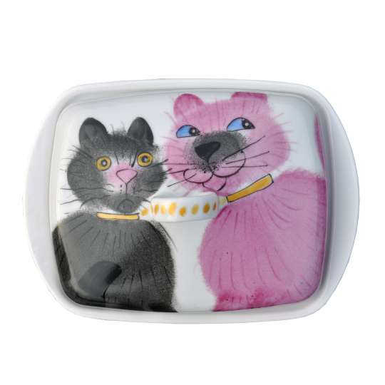 Butterdose_Emma cats_schwarz-rosa_Schulz HOMEWEAR