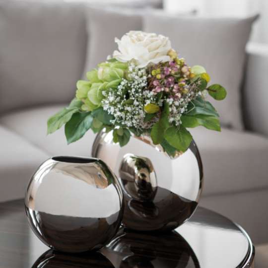 Fink Living LUNA / Vase, vernickelt Milieu