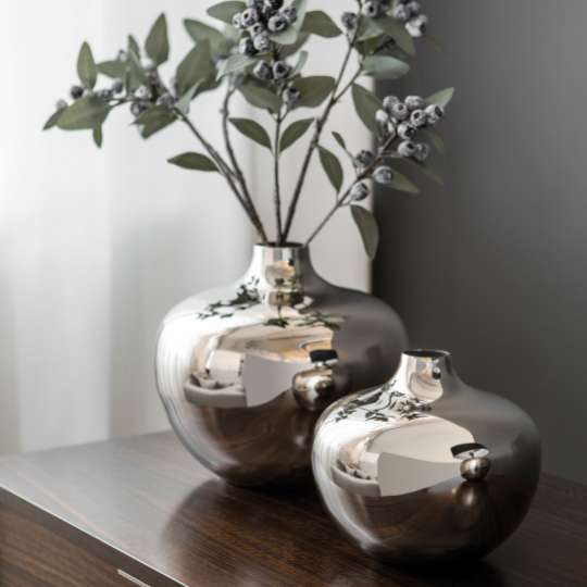 Fink Living PALLAS / Vase, vernickelt Milieu