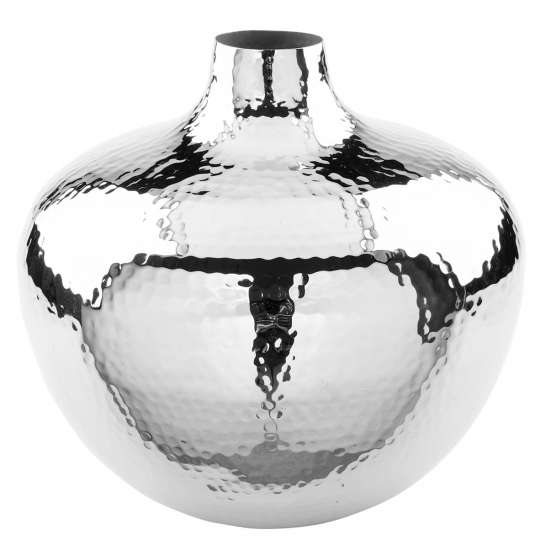 Fink Living PALLAS / Vase, vernickelt, gehämmert 157092 