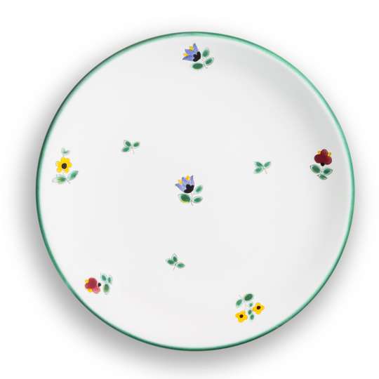 Gmundner Keramik:  Liebevolle Unikate mit Streublumendekor, Dessertteller Cup 0321TDCU20
