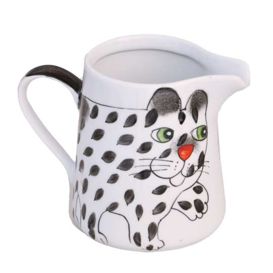 Schulz HOMEWEAR Bunte Katzen Sahnekanne - Katze mit Maus