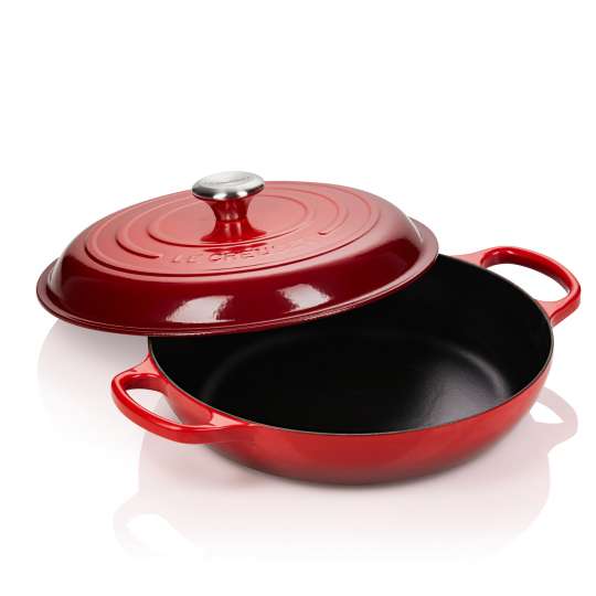 Le Creuset Gourmet-Profitopf innen schwarz Kirschrot