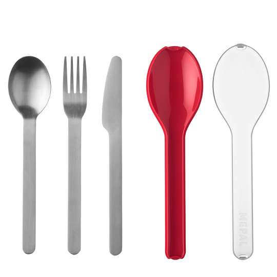 Mepal - Meal-Prep - Ellipse Besteckset, 3-teilig - Nordic Red