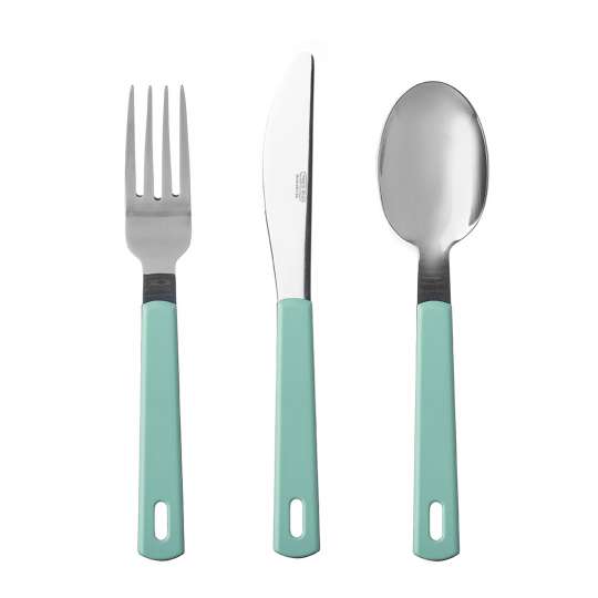 Mepal - Melamin Geschirrserie Bloom - Besteck Set 3-teilig - offen