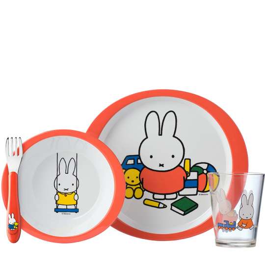 Mepal - Kinderdekore - Kindergeschirr-Set 5-teilig - miffy plays