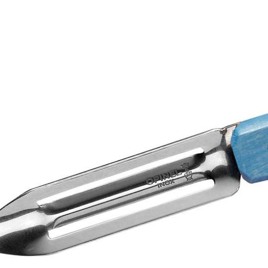 Opinel Sparschäler Buche hellblau