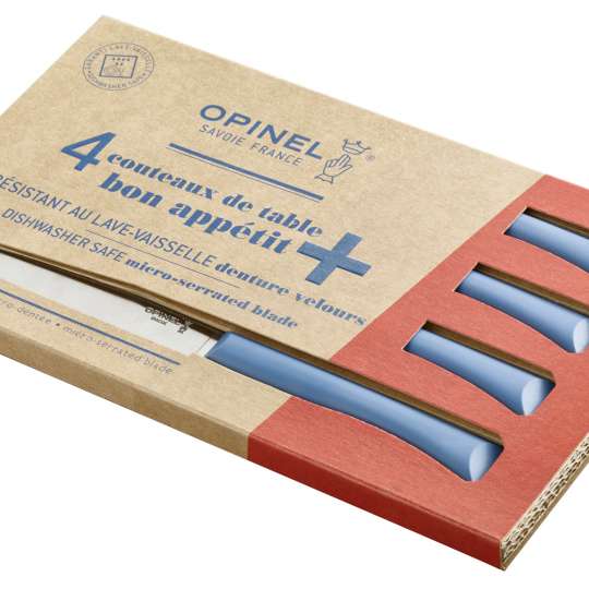 Opinel Bon Appetit+ Tafelmesser-Set blau - Verpackung quer