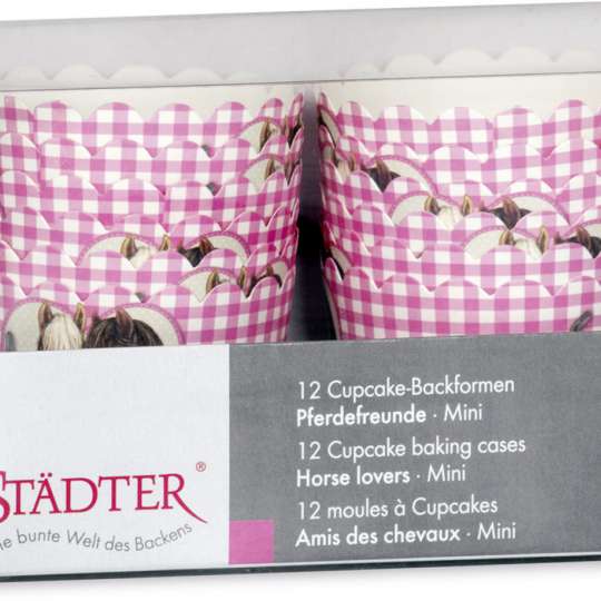 Städter Cup-Cake Backformen Verpackung Pferdefreunde