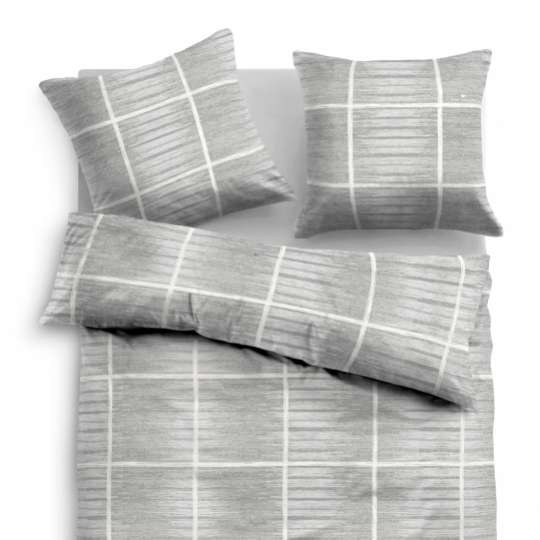 TOM TAILOR - Bedroom Grey & Mauve - Flannel Bed Linen - silver