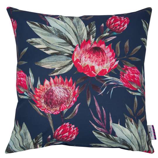 Tom Tailor Home King Protea Kissenhülle dunkelblau/pink