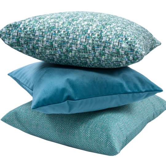 Tom Tailor Home Kissenstapel aqua/grey