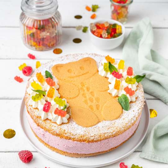 HARIBO - Käse-Sahne-Torte mit Himbeeren