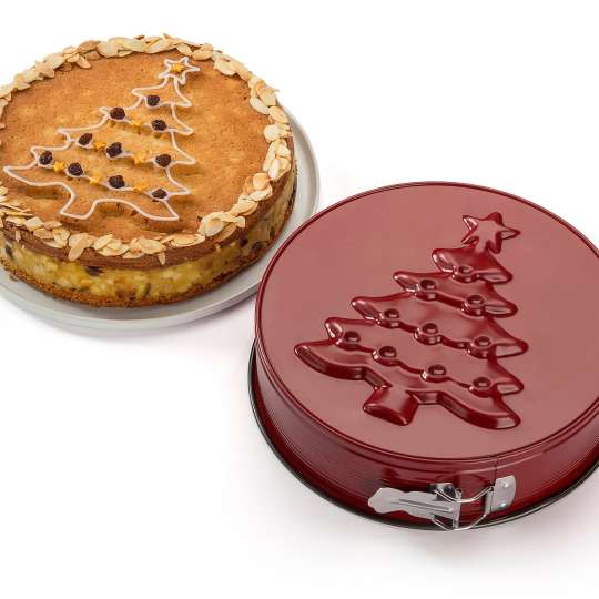 Zenker - Springform Sparkling Christmas für Kuchen mit Tannenbaummotiv