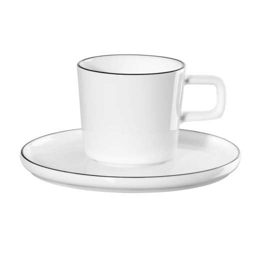 Asa Selection Coco Ligne noir - Espressotasse mit Unterteller