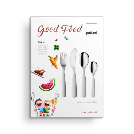 Gnali&Zani GOOD FOOD Kinderbesteck Set 4-teilig Geschenkbox
