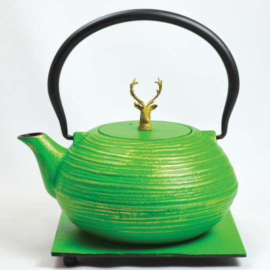 Teekannen von ja-unendlich im Country-Look / Modell LWH grün