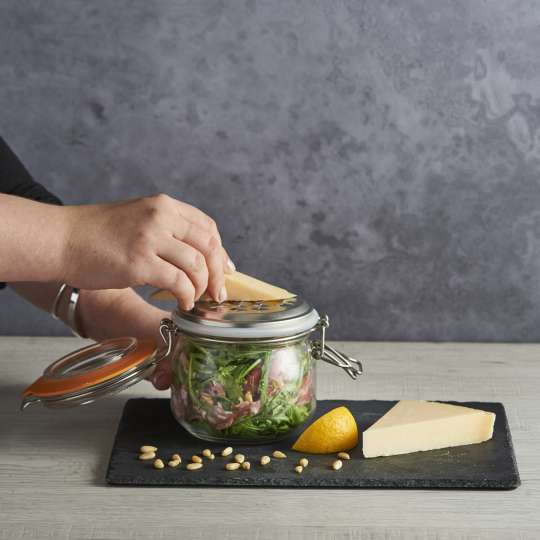 Kilner Reibenset - Edelstahlreibe mit Bügelverschluss Glas 0,5 Liter  0025.841