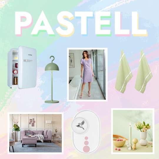 Zarte Farbtöne: Pastell – Produktvorschläge von TrendXpress
