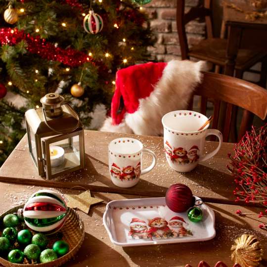 Accessoires mit weihnachtlichen Kätzchen