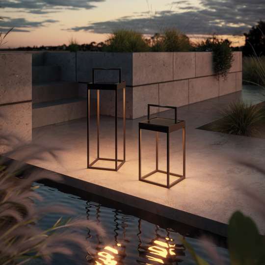 Cannes - LED Outdoor Akku-Laterne mit Solarpanel von Villeroy & Boch