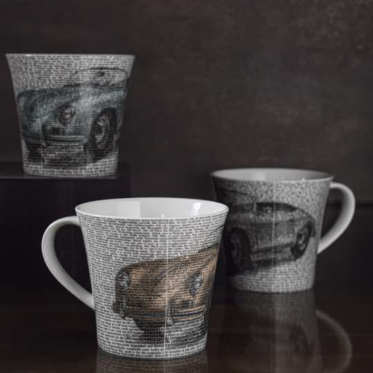 Kaffeetassen mit Oldtimer-Motiven