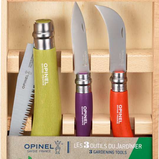 Farbenfroher Gärtner-Set in Holzkästchen von Opinel