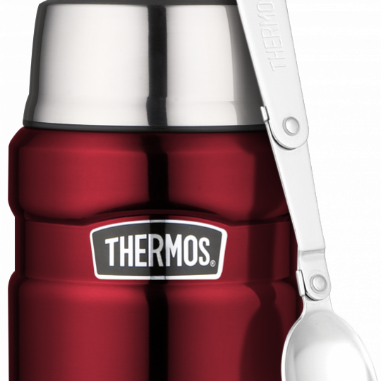 Thermos_Speisegefäß_Stainless King_Cranberry_Löffel