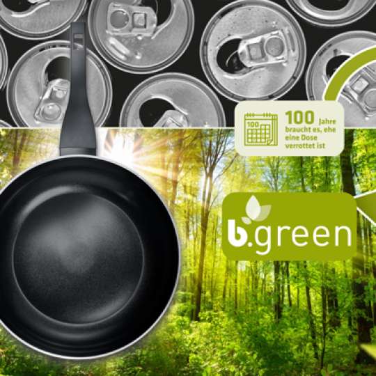 b.green! Kochgeschirr von BERNDES as 100% recycelten Dosen