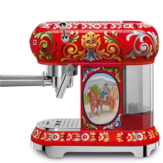 smeg Kollektion „Sicily is my love“ Espresso-Siebträgermaschine